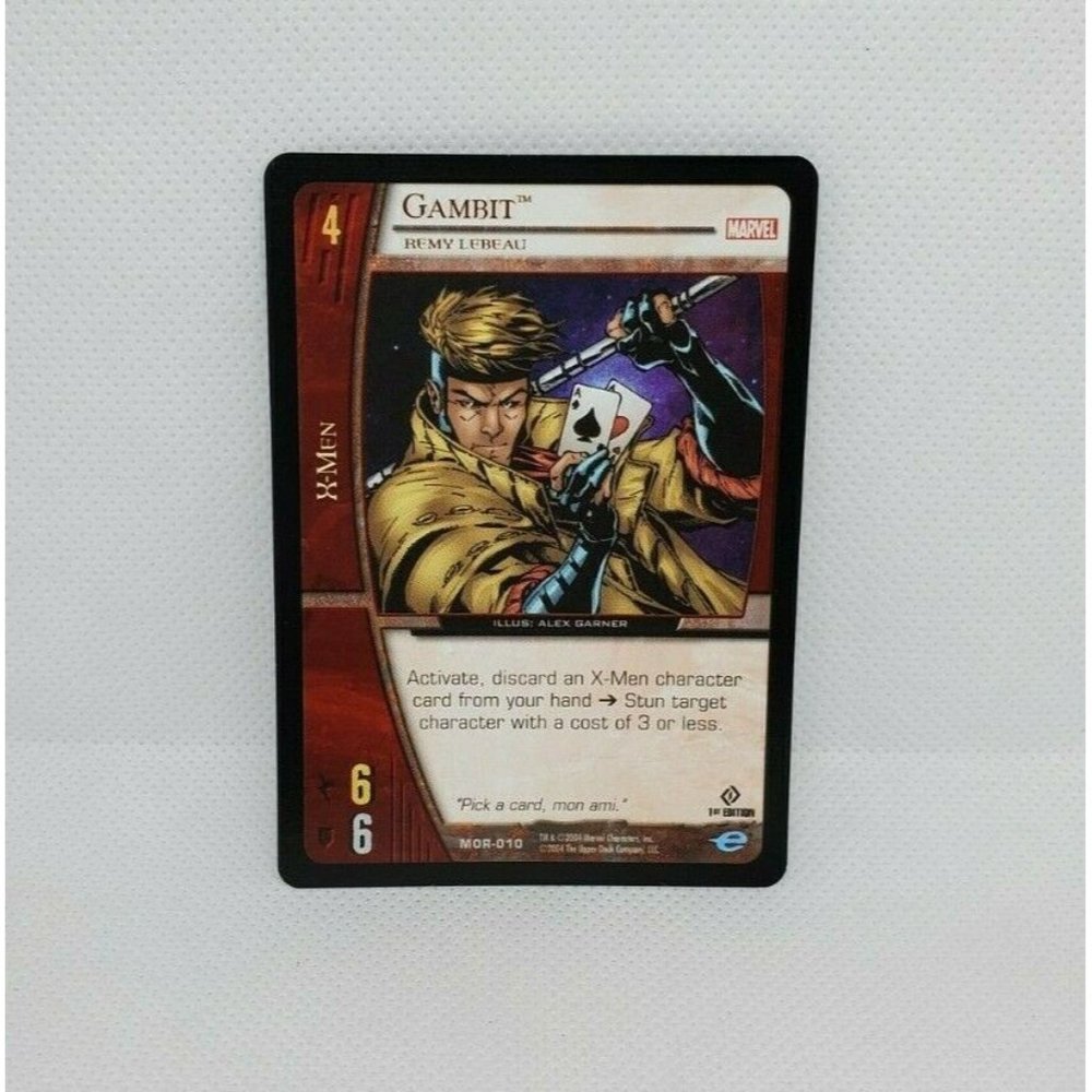 Upper Deck VS. System X-Men Marvel Gambit Remy Lebeau 2004 Trading Card